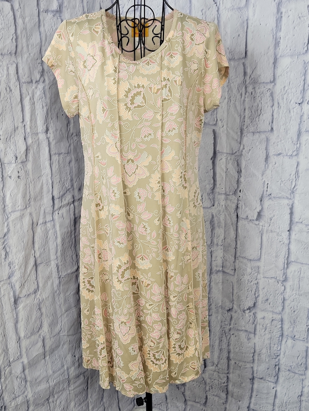 Ruby Rd. PM Paisley Floral Midi Dress Short Sleeves NWT